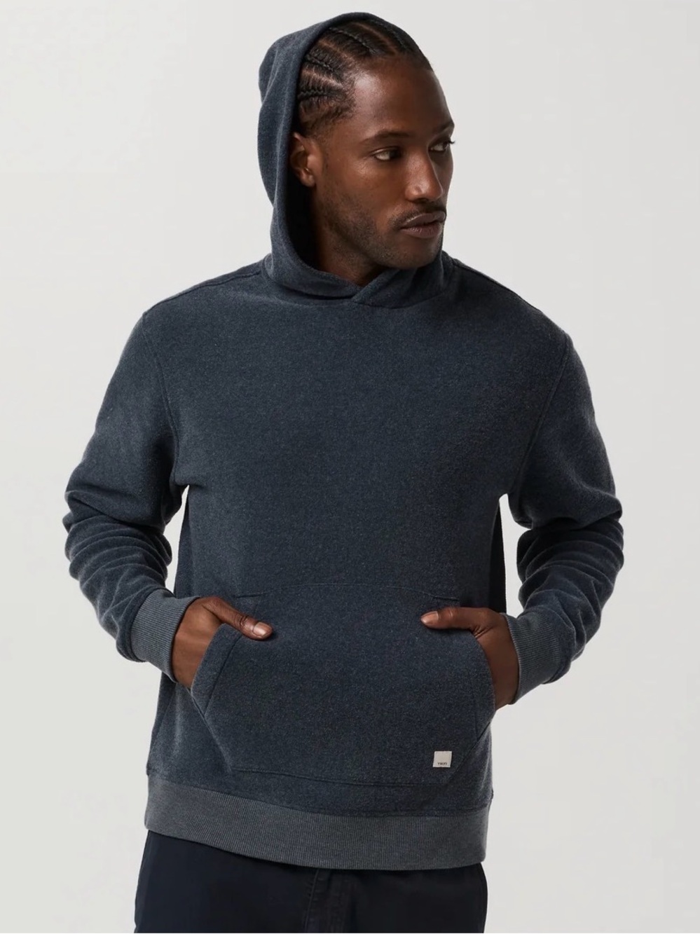 Vuori Beach Fleece Pullover Hoodie Ink Heather